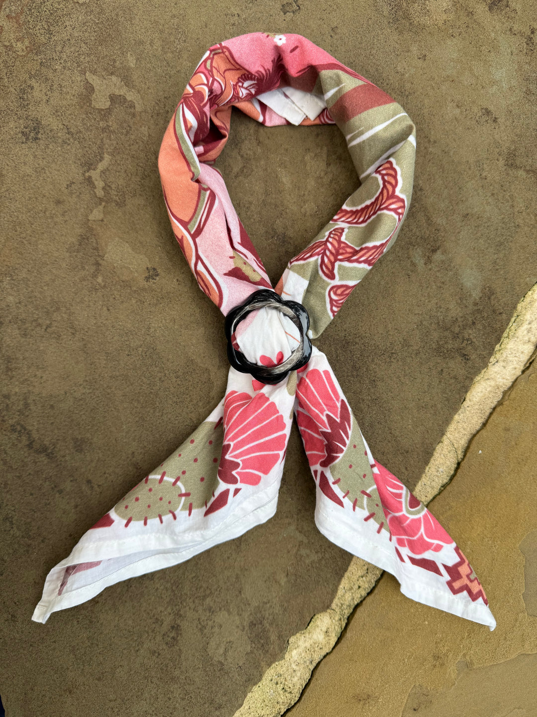 *NEW* Flower Power Horn Scarf Slide