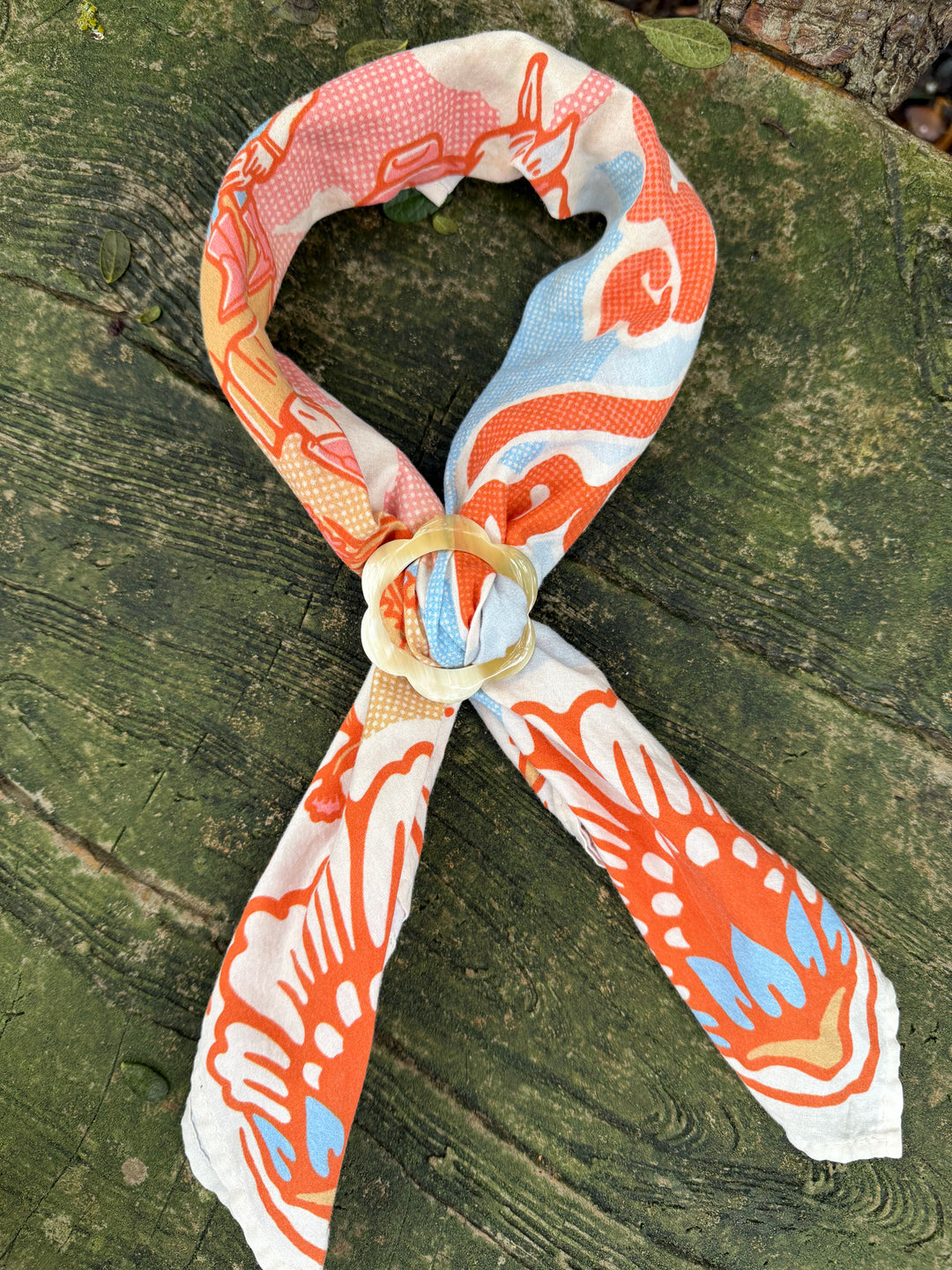 *NEW* Flower Power Horn Scarf Slide