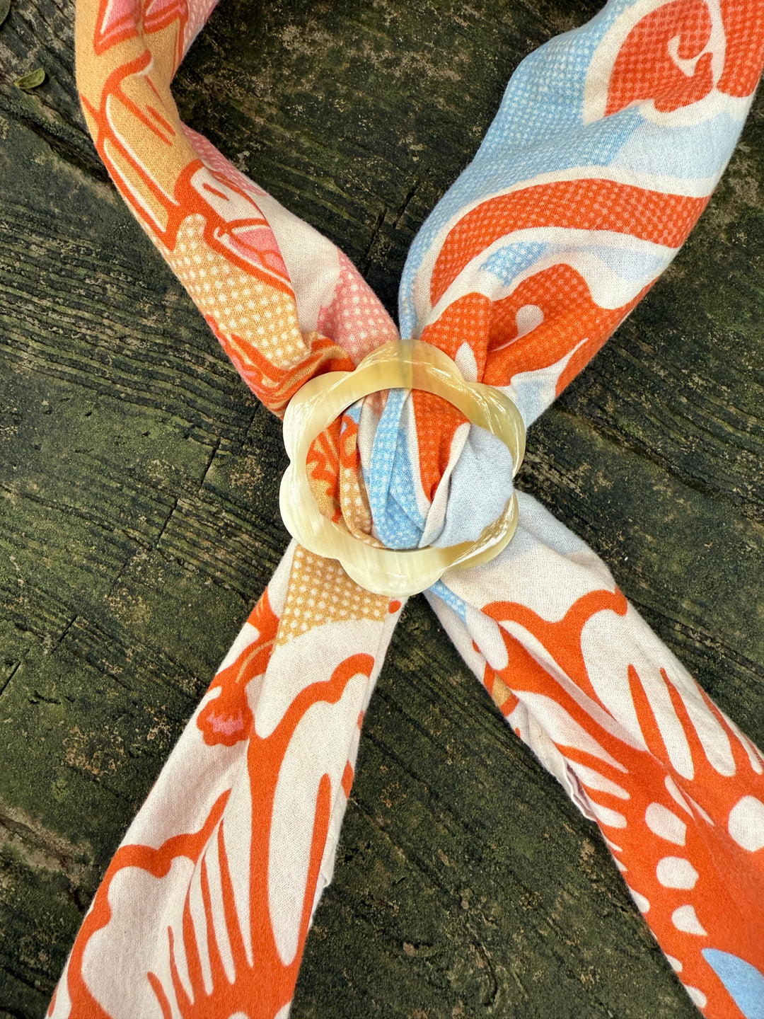 *NEW* Flower Power Horn Scarf Slide