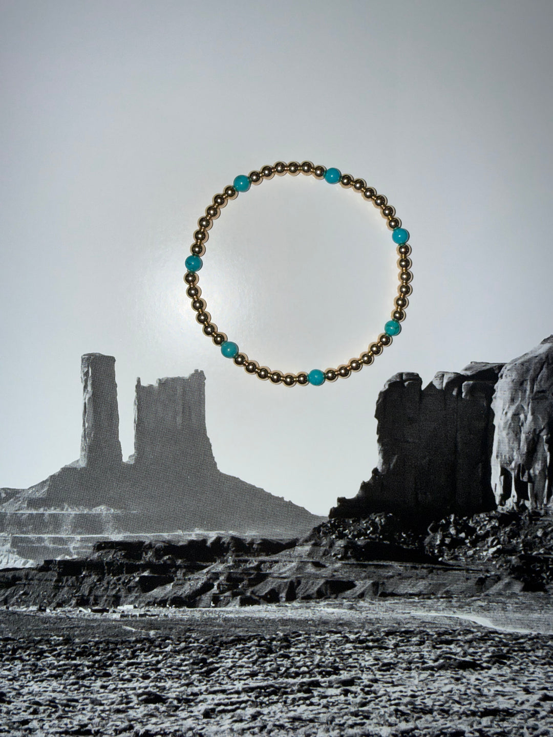 Cowgirl Arm Candy - Gold with Turquoise