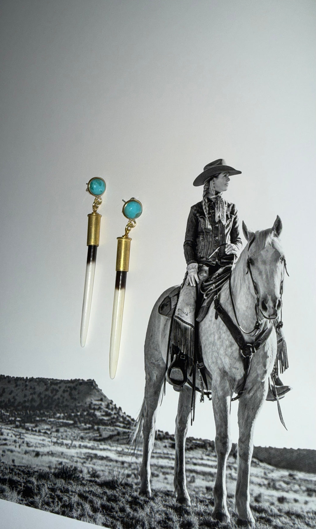 Turquoise Quill Earrings