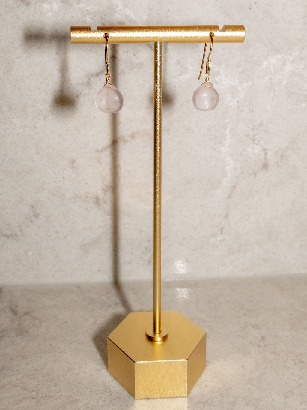 Chicle Dangles - Rose Quartz